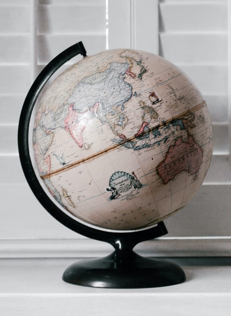 Wereldbol als origineel gastenboek