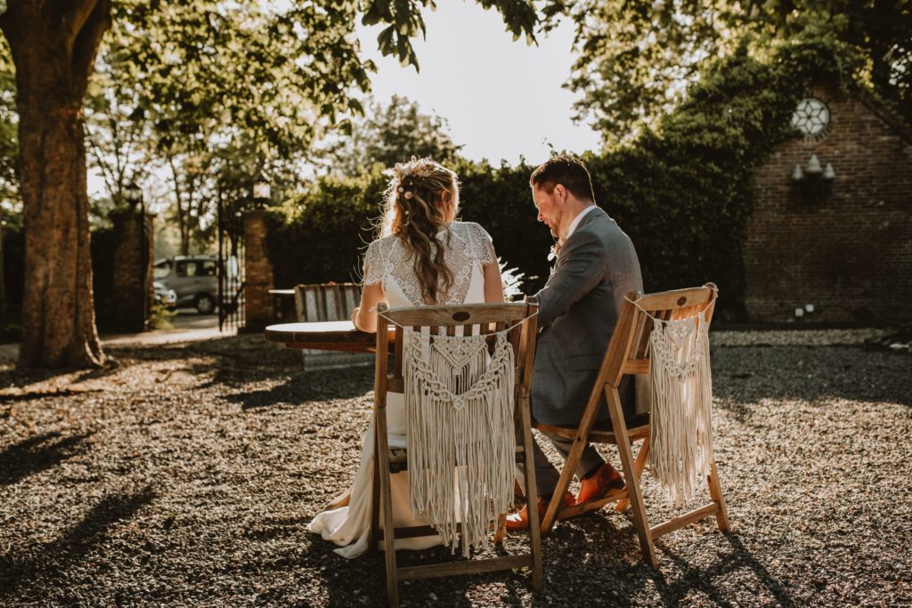 boho bruiloft macrame stoelen