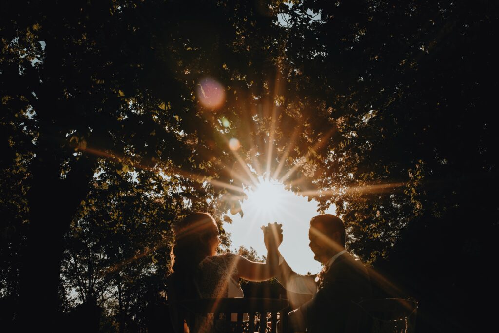 golden hour foto bruidspaar